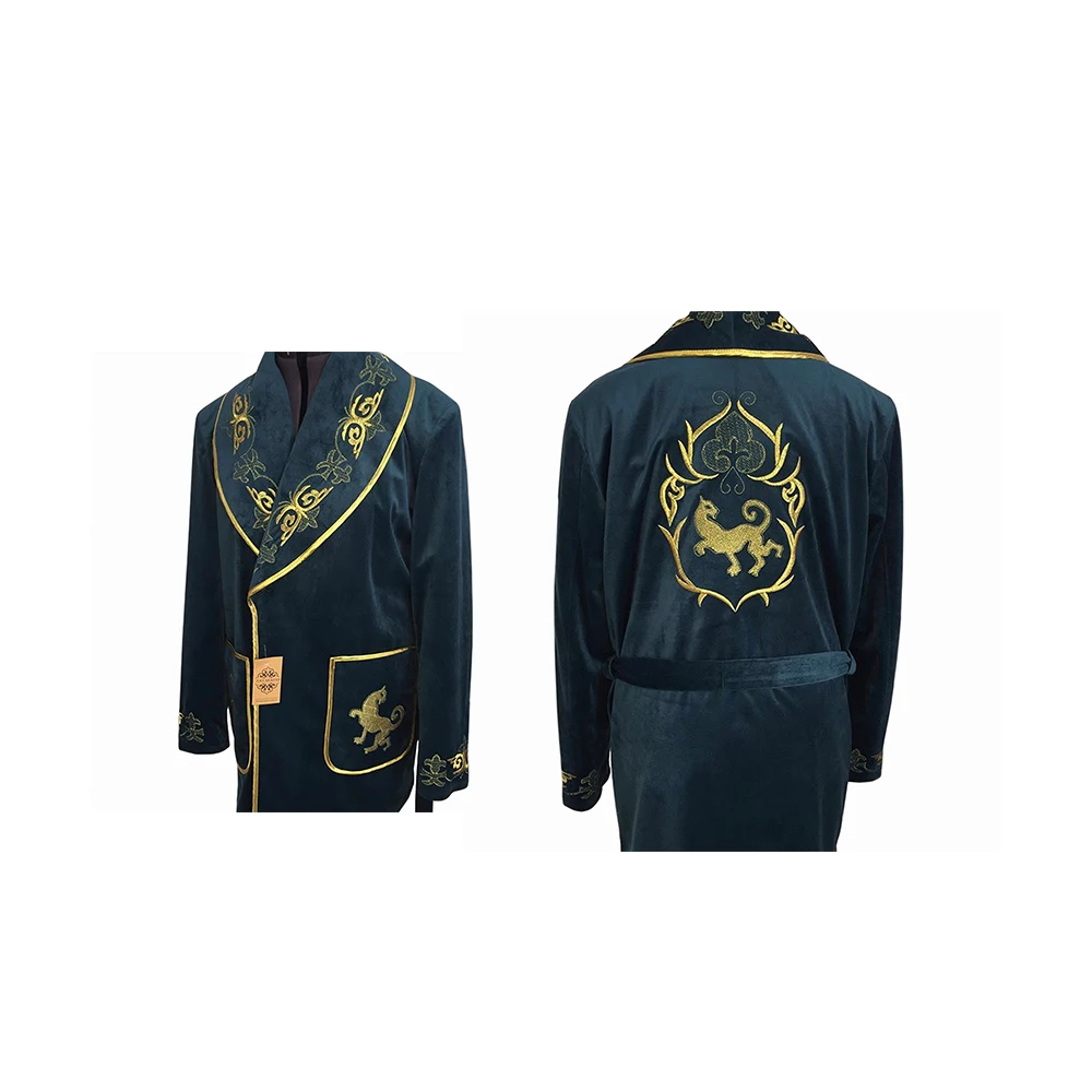 
Chapan Gold Color Embroidered Warm Thicky Men Overcoat Clothing 