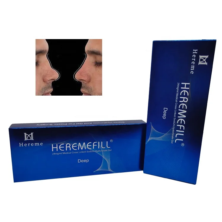Hereme Factory price 2ml Lip Syringe Facial Dermal Filler Ha Injectable Injector Hyaluronic Acid Nose Injection