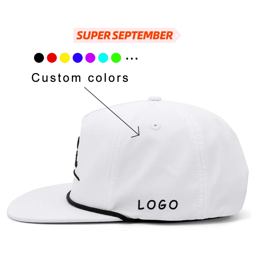 2022 New Wholesale Custom Embroidered hat cap for man Snapback Cap Golf Hat rope hats