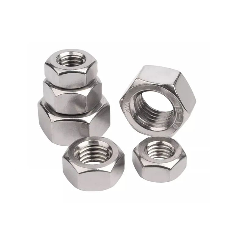 304 18-8 Stainless Steel DIN934 Left Thread Hex Nuts Hex Hexagon Nut Metric Nuts M5 M6 M8 M10 M12 M16 M18 M20 Left Hand Thread