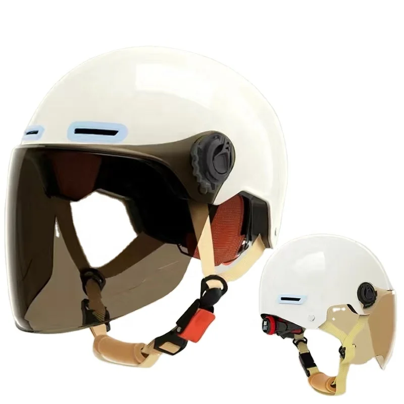 Electromobile Bicycle Helmets With Visors Maroc Vietnam Electric Vehicle Helmet Protective Hard Hat for Climbing Riding Outdoor