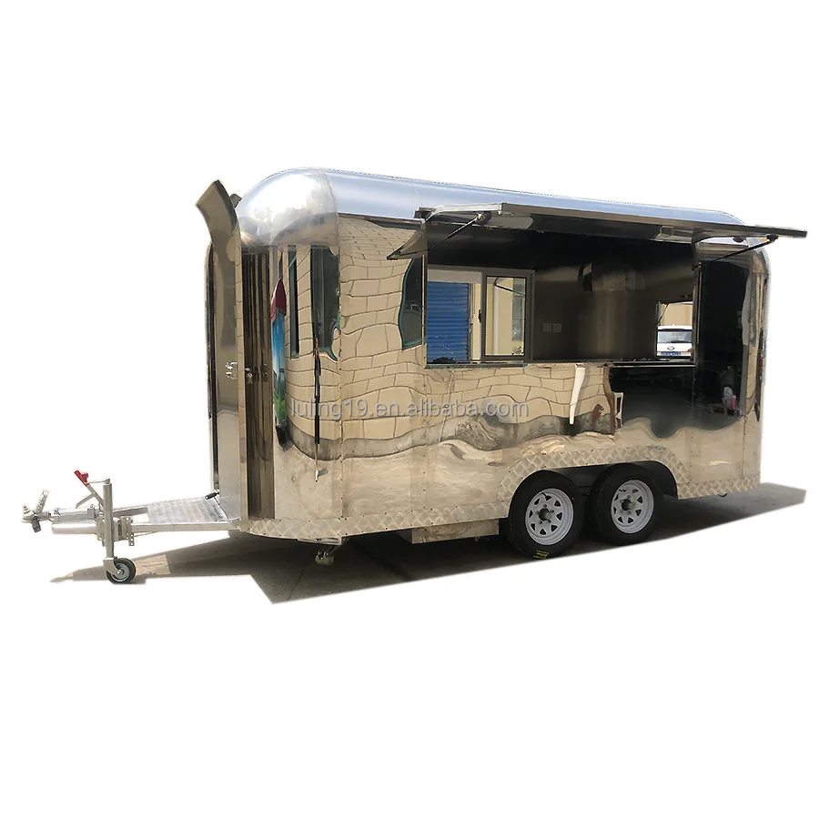 
New Design Fast Food Trailer in China/ Outdoor Hot Dog Snack Camper Cart/ Hamburger Pizza Ice Cream Camping Truck 