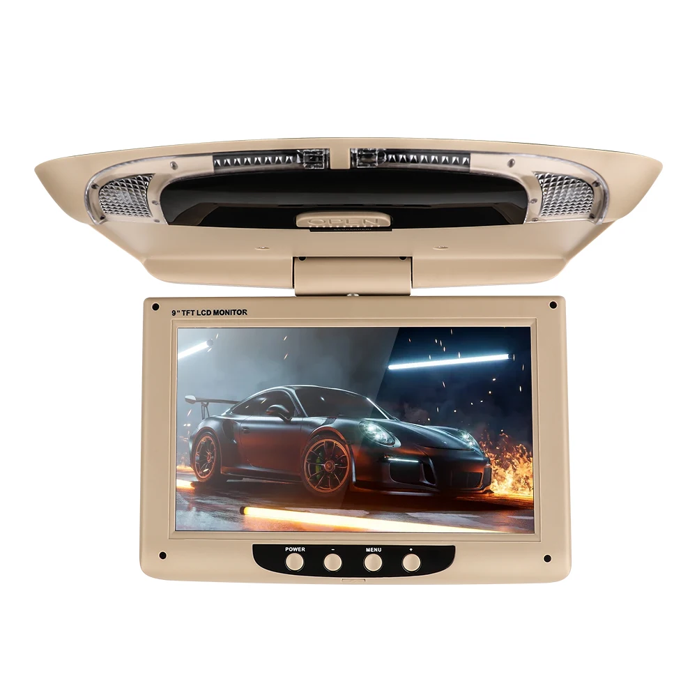 9 inch roof mounted LCD TFT car monitor with AV-IN