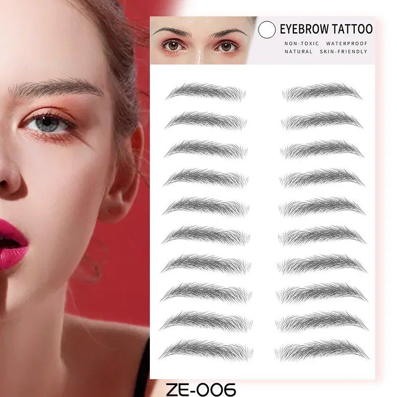 Wholesale Eyebrow Stickers Long Lasting Natural Waterproof Waterproof Eyebrow Tattoos Stickers