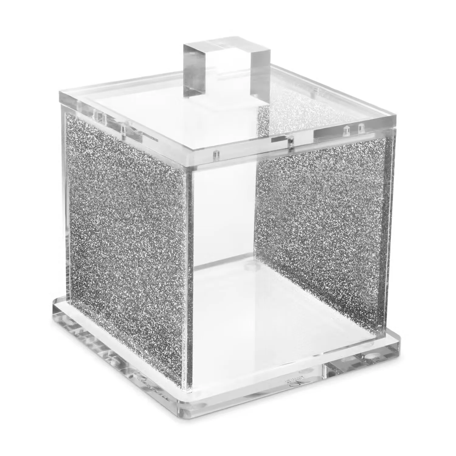 Acrylic factory customizes various models of modern simple white transparent home desktops lucite Square Canisters
