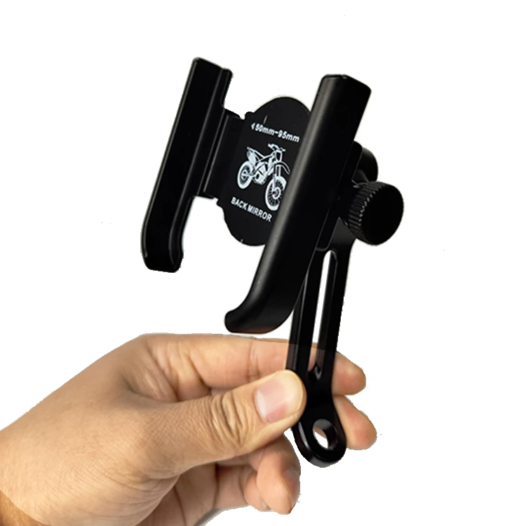 Full protection adjustable bicycle phone holder aluminum alloy 360 rotating security lock scooter bike motorcycle phone holder