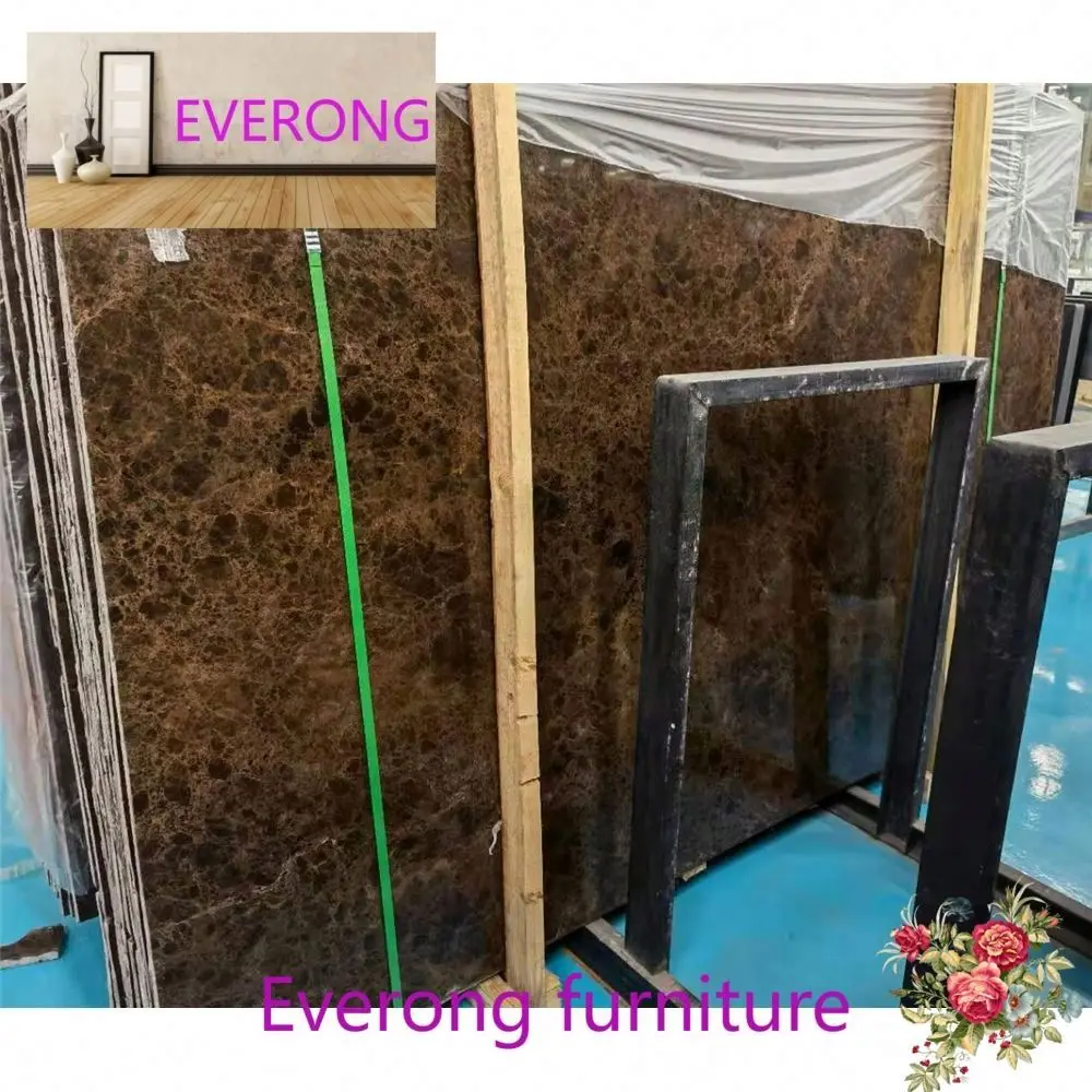 Modern Design Emperor Dark Marble Natural Stone Tile Polished Travertine Porcelain for Hotel Floor Usage Wholesale in Spain