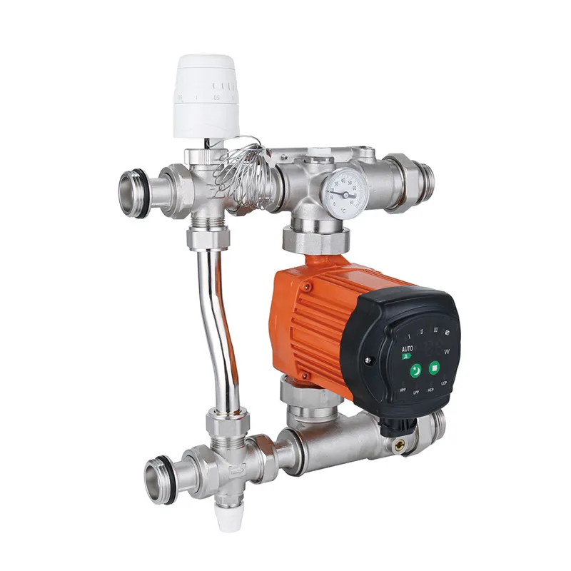 Floor Heating Manifold Mixing Valve Fittings Plumbing Floor Heating Water Unit Control Water Temperature