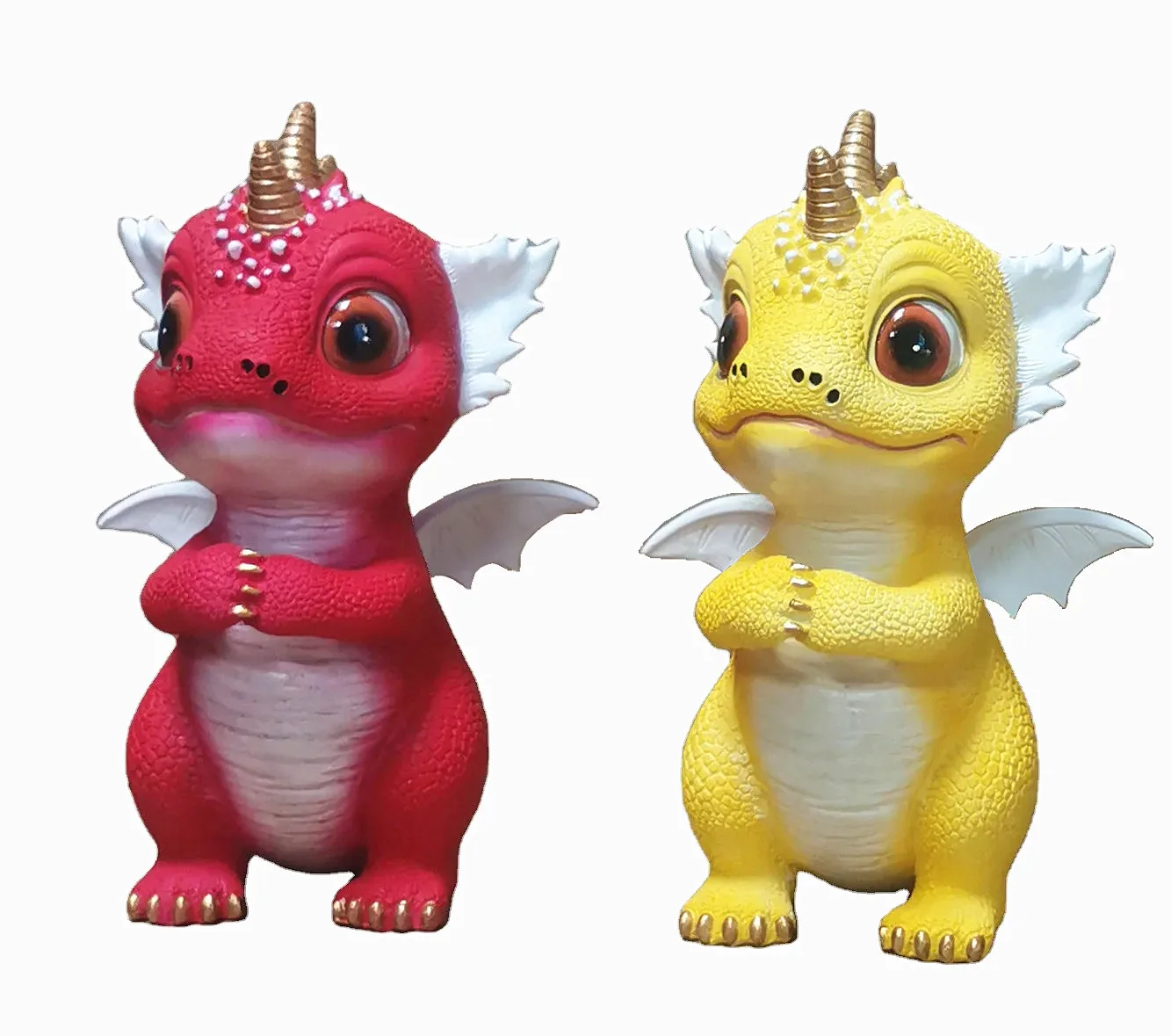Factory customized Random color resin crafts, cute angel dinosaur ornaments for small dinosaurs Various colors