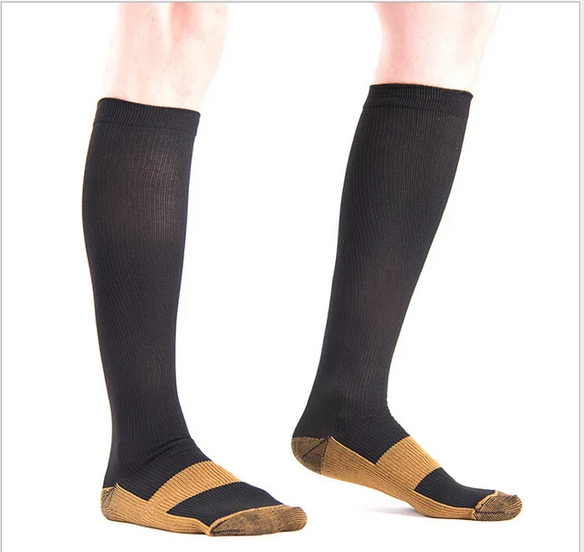 Copper Infused Anti Fatigue Knee High Socks 15-20mmhg Medical Sports Compression Stocking Socks