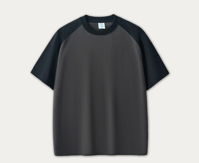 Customs-Free Cotton Vintage Garment Dye Vintage Wash Patchwork Tshirts Streetwear Stripe T-shirt for Men Top Tee Summer