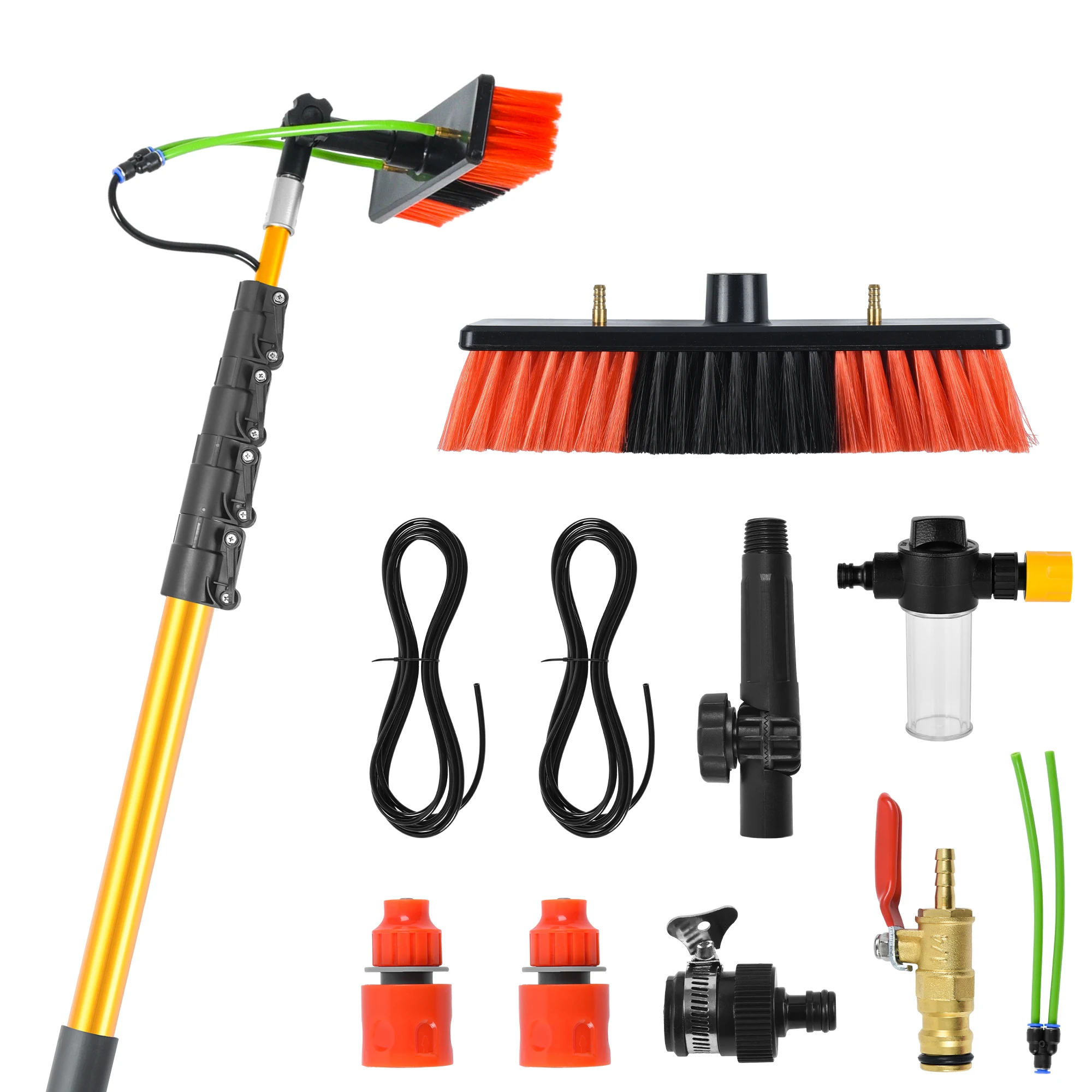 Factory Price Window Glass House Door Cleaning System Telescopic Aluminum Water Fed Pole Kit