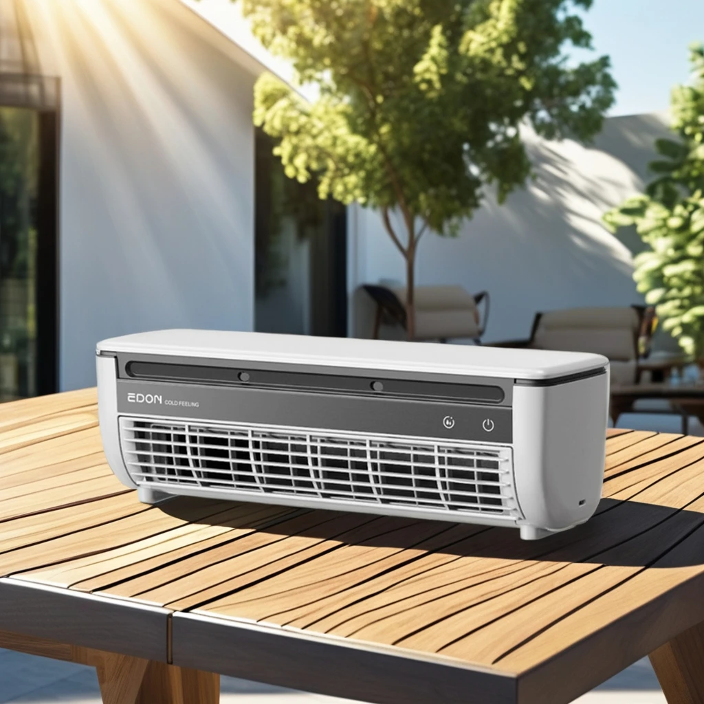 Wall-Hanging Kitchen Fan Adjustable Function Small Plastic Wireless Cooling Air Conditioning Fan No Punch Design Cold Fog Effect