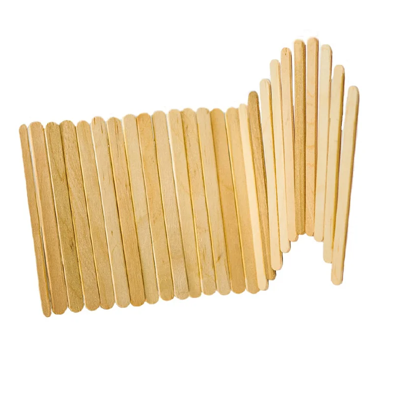 Biodegradable disposable wooden tableware Wooden Ice Cream Stick with Custom Logo Printing for dessert