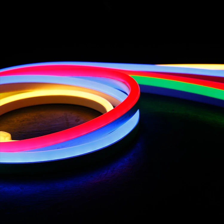 Outdoor IP68 Waterproof SMD5050 Color Changing Neon LED Strip Light DC24V RGB LED Neon Flex