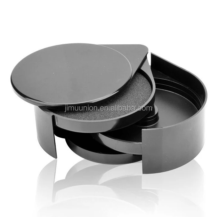 Black Cocktail Margarita Glass Rimmer 3-Tray Bar Sugar and Salt Glass Rimmer