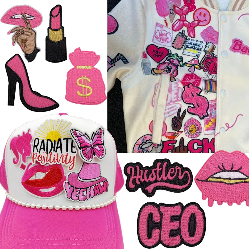 Custom American Usa Flag Embroidered /leather /letter/woven /embroidery Iron on Western Cowboy Hat Patches for Trucker Hat