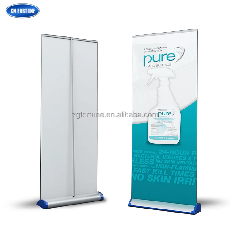 Retractable Roll up Banner Stand Aluminum Indoor and Outdoor Advertising Display for Exhibition Display Promotion CN.FORTUNE