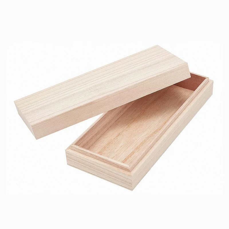 Unfinished wholesale wooden boxes wooden jewelry box packaging for gift with hinges