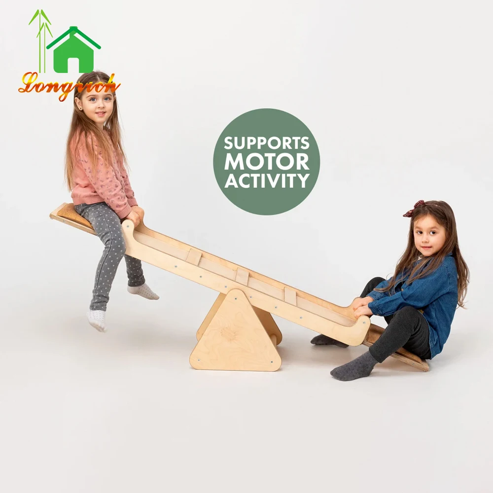 Wholesale seesaw seats for kids toy seesaw swings soft slide seesaw indoor and outdoor wooden&plastic horse for kids