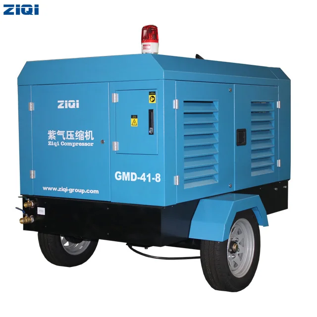 OEM ODM Low Medium Pressure Series small Portable Diesel Screw Air Compressors for water well drill rig dustless blaster