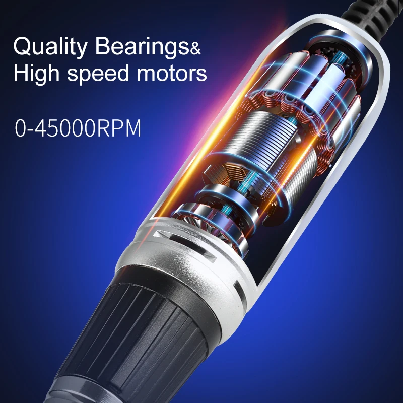 SML   Professional Electric Nail Drill Files Manicure 45000 Rpm Nail Drill Strong Machine Sander Nails