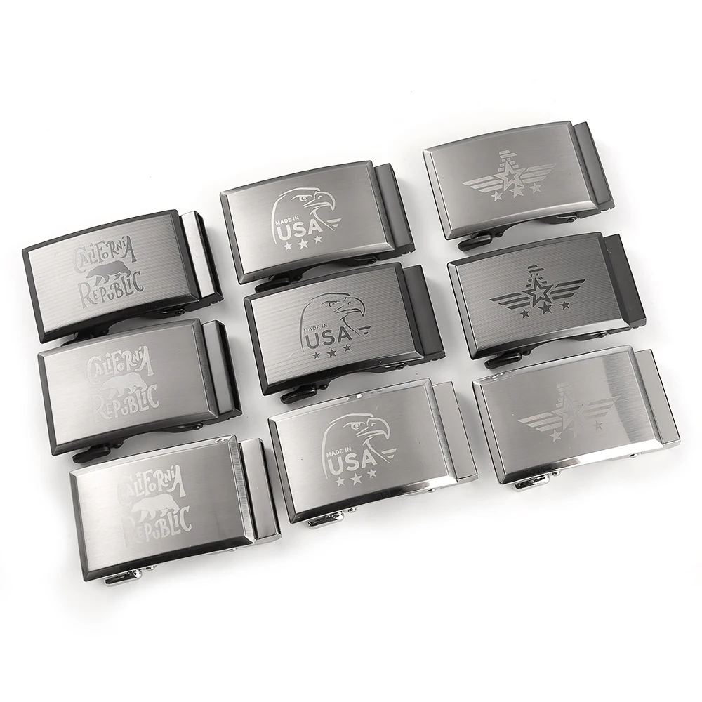 Wholesale Custom Logo Metal Zinc Alloy Quick Release Adjustable Automatic Belt Buckle