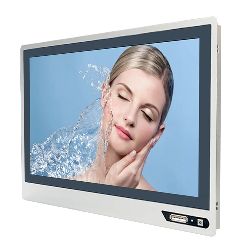 15-Inch Wall-Mounted Industrial Control All-in-One Tablet PC Fully Enclosed with Aluminum Frame Embedded for Workshop Use