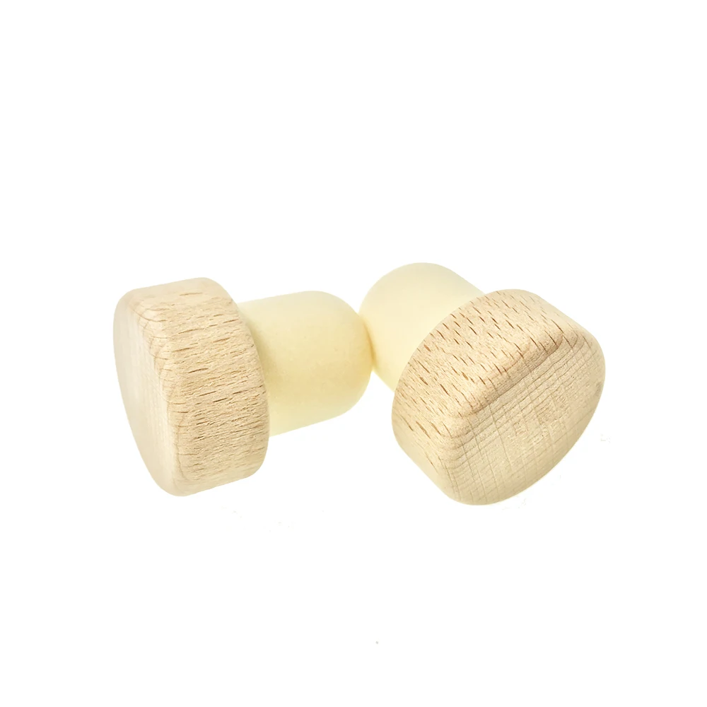 Custom wood bottle cap wine stopper oil plug polymer cap wine cork wooden cork lid