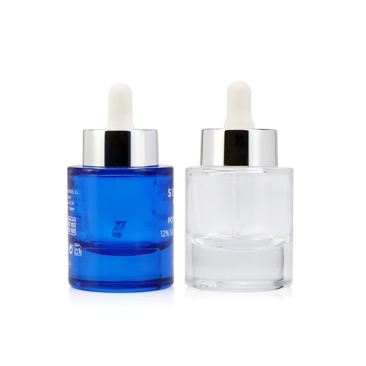 Custom 30ml флакон с пипеткой 15 г 50 баночка для крема лица толстым дном косметическая упаковка стеклянная