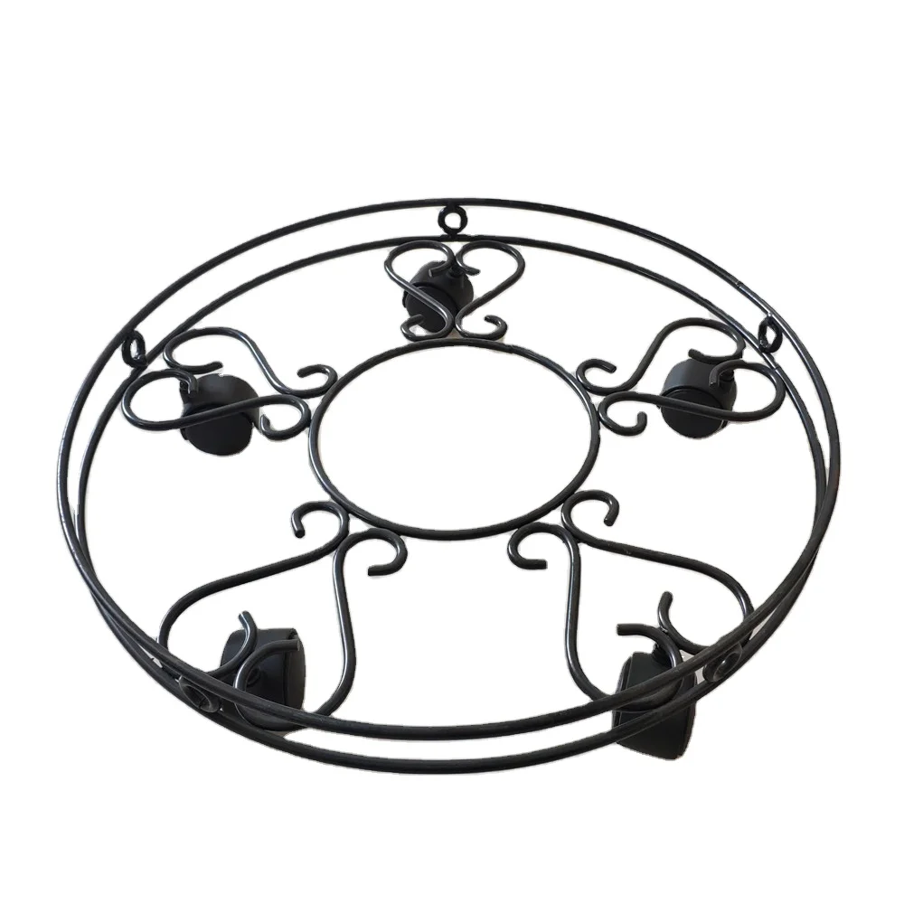 Wholesale Indoor & Outdoor Round Plant Stands with Wheel