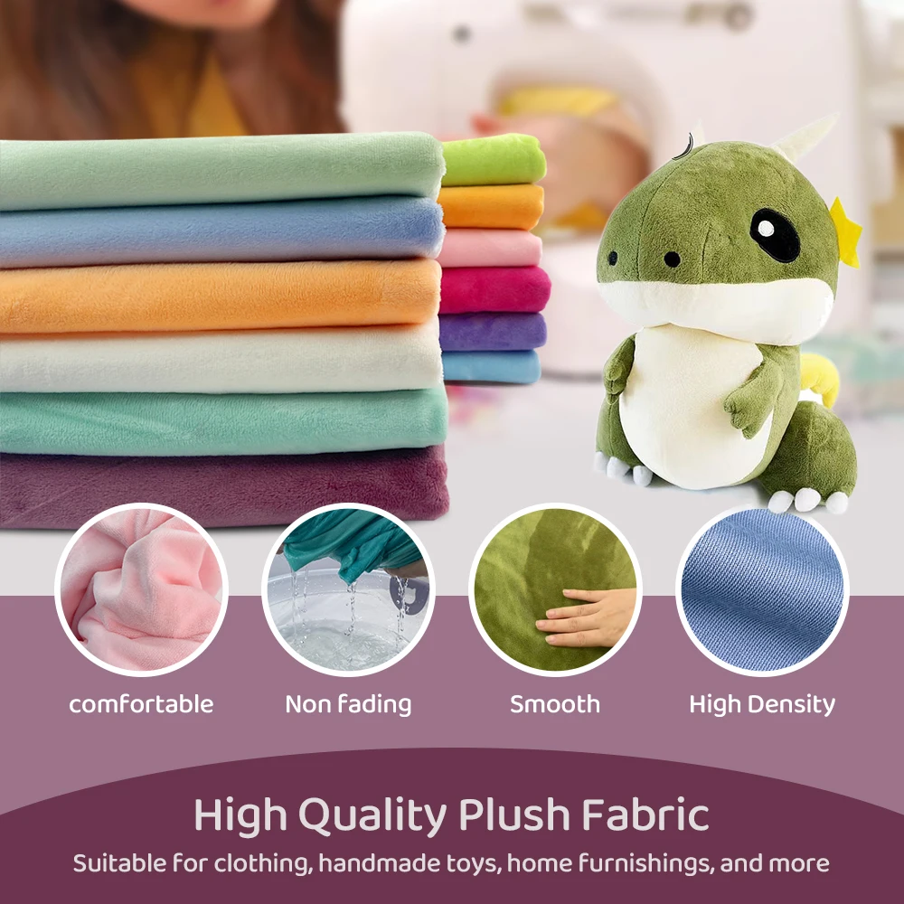 Hot selling custom 1.5mm plush clothing fabric made of 100% polyester 160g, with high color fastness and no elasticity