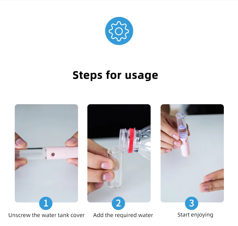 Atomizing Facial Hydration Instrument Portable Handheld Nano Spray Beauty