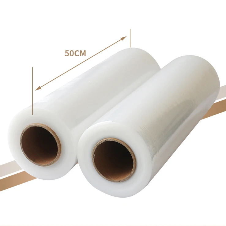Customized Transparent Soft Packaging Film LLDPE Protective Stretch film 17 micron Wrap 25 Micron SGS Certified PE Rolls