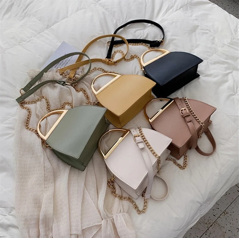 2021 Latest crossbody Bag Design Female Purses Tote Shoulder Bags Fashion Metal Handle Handbag For Women