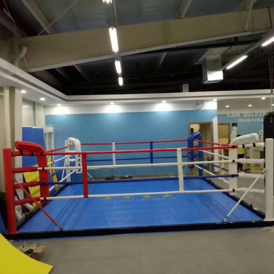 Распродажа напольное боксерское кольцо индивидуального размера De Boxeo для фитнеса OEM стальной тяжелый логотип упаковка материал цветной печати