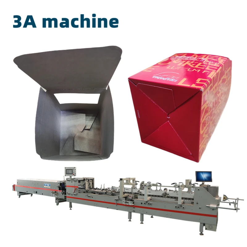 SHH800AG-2 automatic bottom paper pasting machine folder gluer belt automatic folder gluer