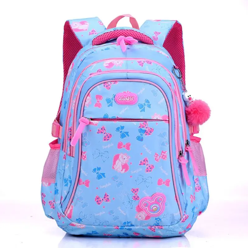 
Girls School Backpack Primary School Student Bookbag Multi Compartment 