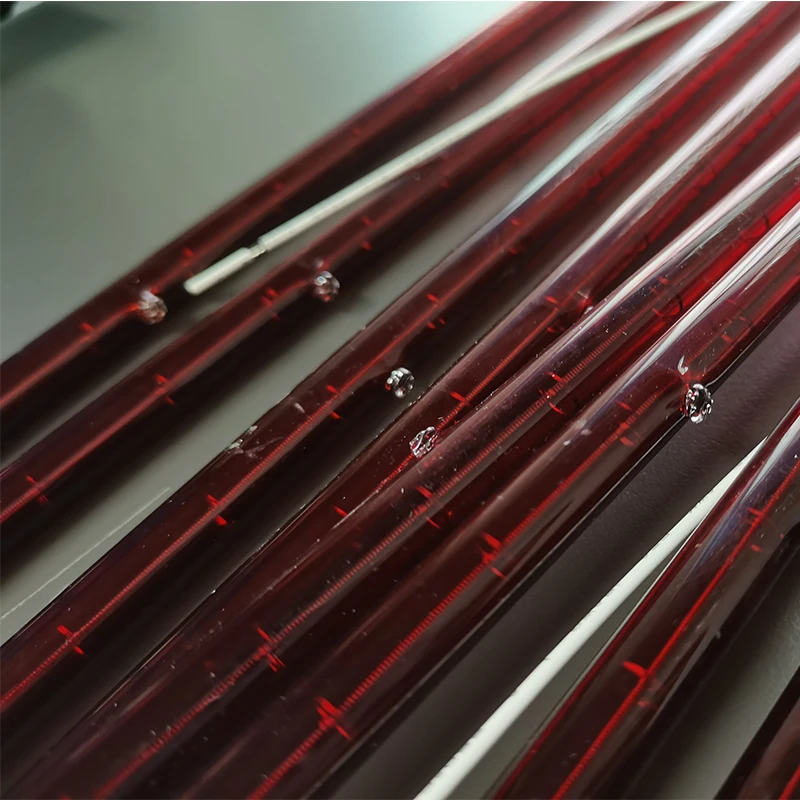 Ruby Fused Quartz Tubes Infrared Heat Lamp 450mm 1200w Quartz Infrared Heating Element