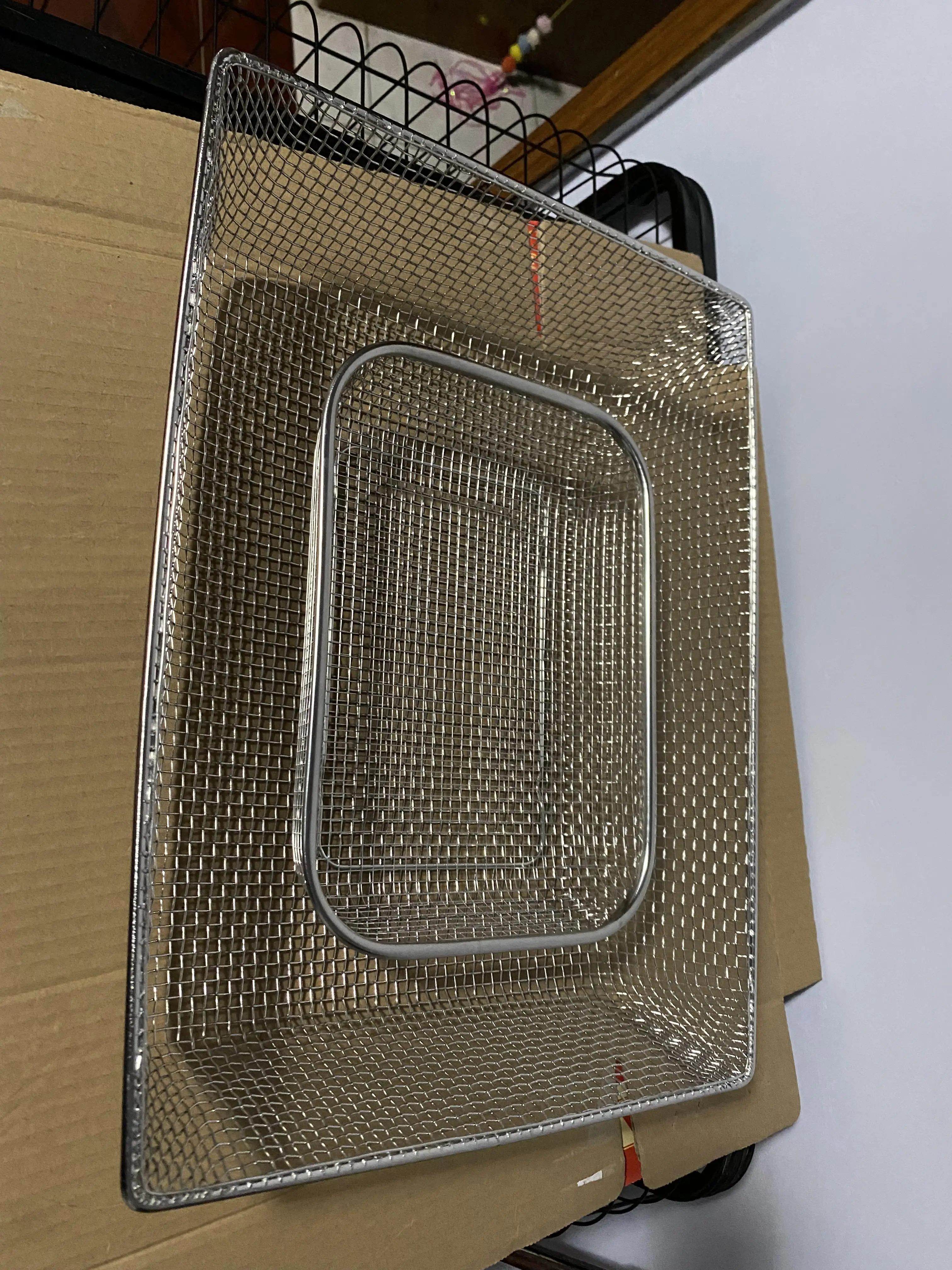 Manufacturers Custom food grade stainless steel wire mesh round basket for filter and storage