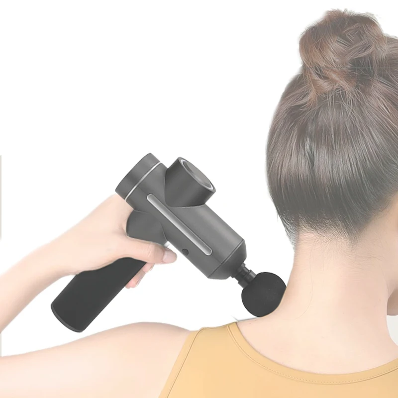 Dropshipping Type-C Handle Pro Fascial Gun 8 Head Percussion Muscle Vibration Cordless Massager Deep Tissue Massage Gun