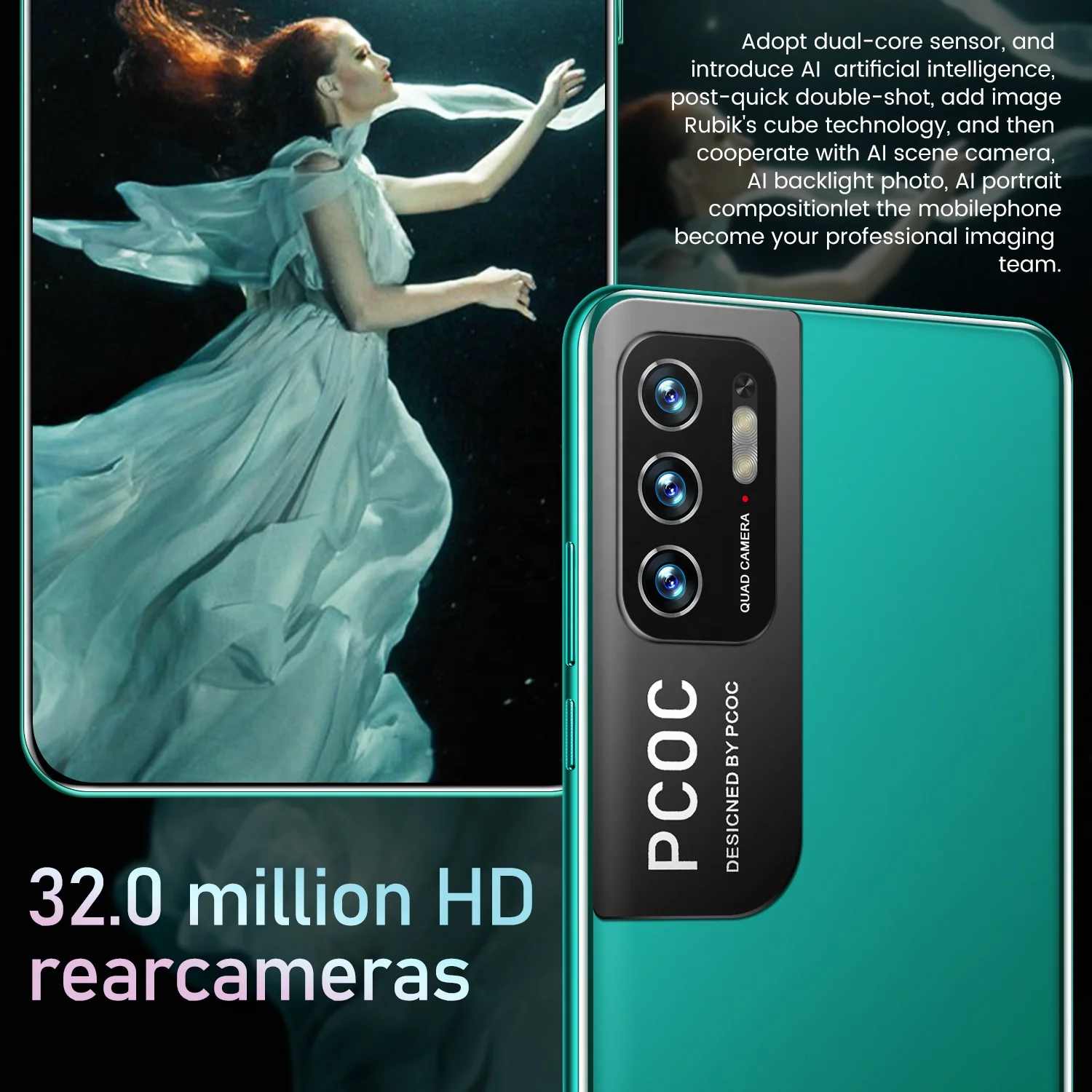 M3 PRO Big Screen 6.5 inch telephone water drop 4G 5G Smart Android cellphone phones