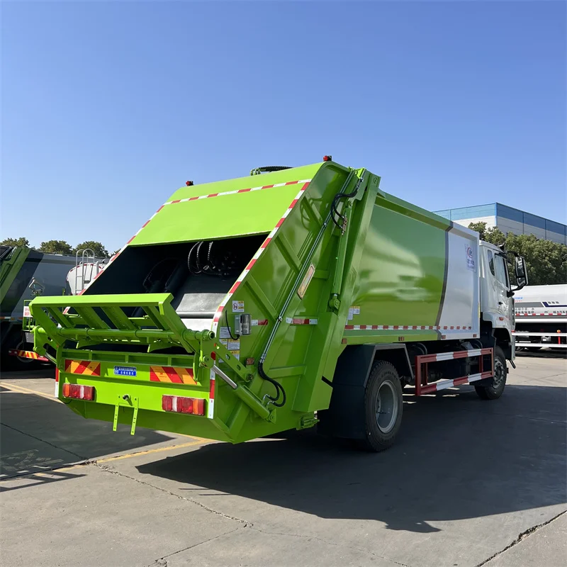 4X2 HOWO Garbage Compactor Front Load Garbage Container Truck