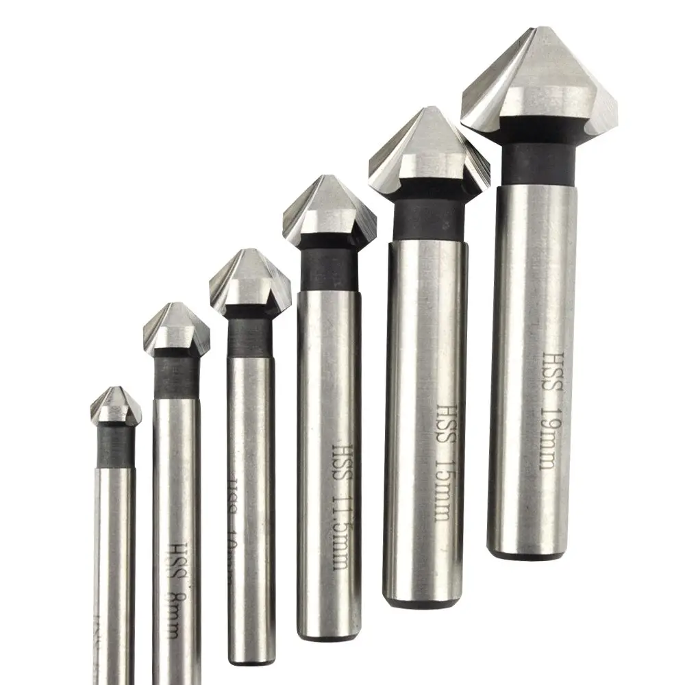 3 Flute HSS Countersink Drill Bit Counterbore For Metal Drilling