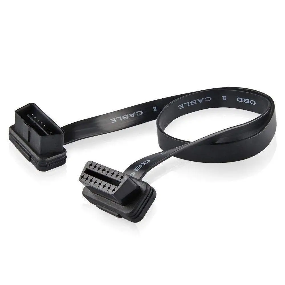 OBD-II OBD2 16Pin Male to Female Ribbon Extension Cable