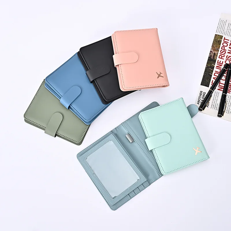 Wholesale High quality Leather Passport cover RFID travel passport wallet with ID window New Design leather passport holder