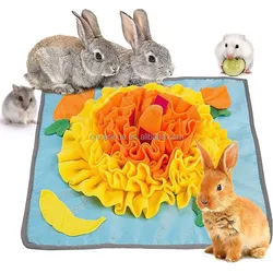 Small Pet Foraging Mat Rabbits Guinea Pigs Washable Snuffle Pad Interactive Training Smell Dog Cat Feeding Mat Treat Dispenser