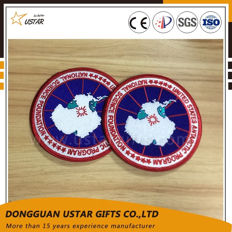 Embroidered Patch Manufacturers OEM Custom Made Brand Name Logo Patch Iron On Embroidered Patches Badges For Clothing