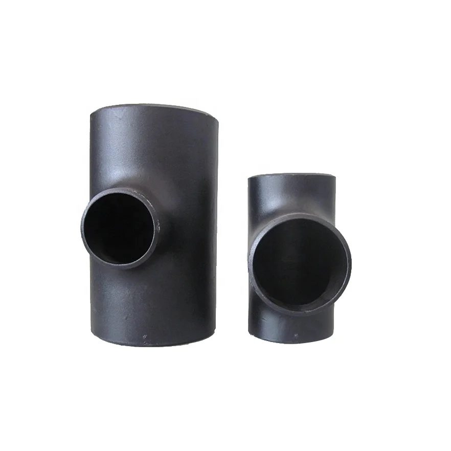 A234WPB black seamless steel pipe fitting equal reduced straight tee