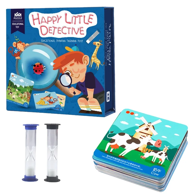 Children Thinking Training Hourglass Timer 2022 New Arrival Board Game Story Cards Brain Educational Puzzle Toys
